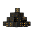 Third Place Matte Black Dice 16mm Square (25 Stück)-Baron of Dice-Radaddel