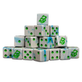 White Shadow, Hydra Dice 16mm Square (25 Stück)-Baron of Dice-Radaddel