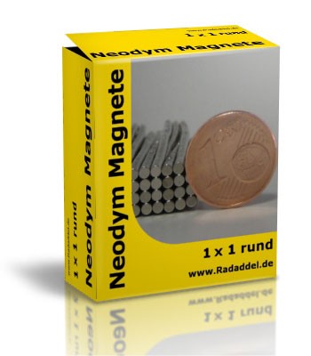 10 Neodym Magnete rund 1 x 1 mm