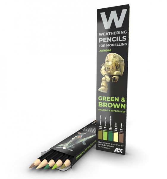 Watercolor Pencil Set Green and Brown Camouflages.jpg